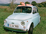 Susanne Greiner und ihr Fiat 500